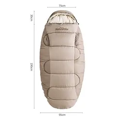 Спальний мішок овальний Naturehike PS300 CNK2350WS026, бежевий - мініатюра 2
