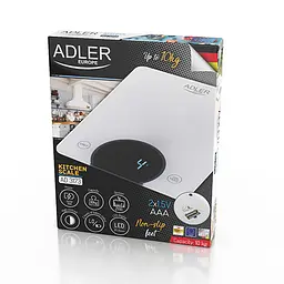 Кухонні ваги Adler AD 3173 до 10 кг похибка 1 г білі - мініатюра 7