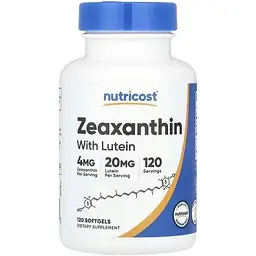 Зеаксантин з лютеїном Nutricost 120 гелевих капсул