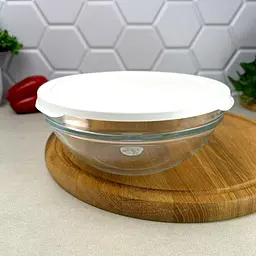 Салатник Pasabahce Шефс з білою пластиковою кришкою 20 см (53573-SL) - мініатюра 2