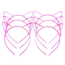 Набір дитячих обручів для волосся Вуха рожеві La-beauty 0106-204-1, 12 шт