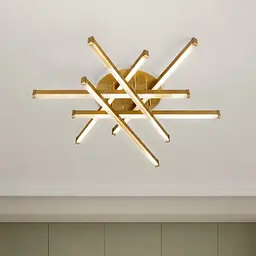 Золота стельова LED-люстра Artlight W165/6GD 85 Вт, 3 режими світла, 73×71 см, від 16-25 м² - мініатюра 2