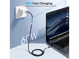 Кабель USB Type-C Choetech USB Type-C to USB Type-C 60W 1.8m Black (XCC-1014-BK) - мініатюра 3