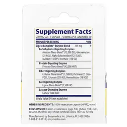 Ензими Digest Complete Enzyme Formula 30 капсул Enzymedica vit0006007 - мініатюра 2