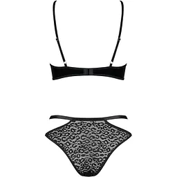 Еротичний комплект під латекс зі стрепами Obsessive Bagirela 2-pcs set S/M - мініатюра 6