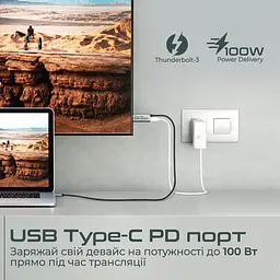 Кабель Promate HDMI-USB Type C V 2.0 1.8 м (hdmi-pd100.grey) - мініатюра 3