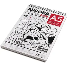 Альбом для рисунку на спіралі Aurora Portrait (Bristol) 180 г/м2 40 л білий - мініатюра 3