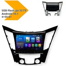 Автомагнітола XPRO штатна Hyundai Sonata 2011-2014 (10") Android 10.1 (4/32) чорний (Hyundai Sonata 2011-2014_8800) - мініатюра 2