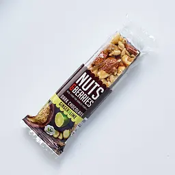 Батончик Nuts & Berries горіховий з імбиром, лаймом та чорним шоколадом органічний 40 г - мініатюра 2