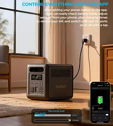 Зарядна станція Choetech BS068 1200Вт (1024Вт/г) AC,LiFePo4,MPPT, UPS, USB-C PD100 Вт - мініатюра 9