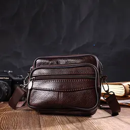 Чоловіча шкіряна сумка Vintage 16х12,5х4 см sum0022670 - мініатюра 6