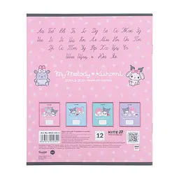 Зошит Kite Kuromi, 12 аркушів, коса лінія (HK25-235-2), в асортименті - мініатюра 6