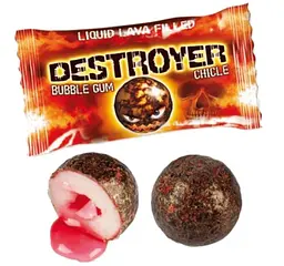 Блок жуйок Fini Destroyer Sour Shock Bubble Gum 200 шт - мініатюра 3