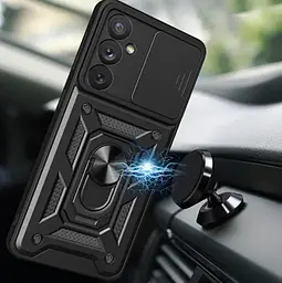 Чохол Primo Shockproof для Samsung Galaxy S25 FE (SM-S731) протиударний, з підставкою і шторкою камери Black - мініатюра 8