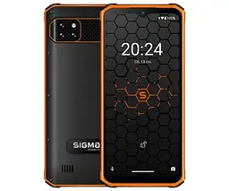 Смартфон Sigma X-treme PQ56 6/128 ГБ 10000 мАч чорно-оранжевий (4827798338025) - мініатюра 2