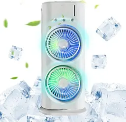 Вентилятор настільний подвійний Double-ended Spray Fan з охолодженням та LED підсвічуванням - мініатюра 3