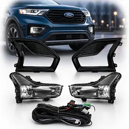 LED Протитуманні фари для Ford Fusion 2019-12V 9W з проводкою Комплект (OEM: LH - KS7Z-15201-B RH - KS7Z-15200-B) (FD-9005-LED) - мініатюра 2