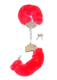 Наручники Fetish Boss Series Furry Cuffs червоні - мініатюра 6