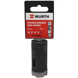 Коронка алмазна Wurth Hard Ceramic 28 мм M14 (1457440028)