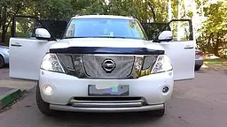 Дефлектор капоту мухобійка для NISSAN PATROL 2010- (Y62)