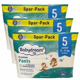 Дитячі підгузки-трусики Babydream Premium 5 (12-17 кг), 120 шт