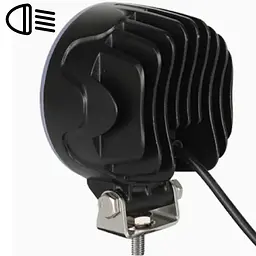 LED фара Brevia EPISTAR Flood Ближнє світло 10-30V 12W (4x3W) 880Lm Алюмінієвий корпус IP68 (10601RFX1) - мініатюра 2