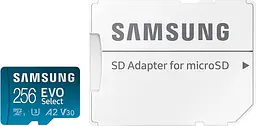 Карта пам'яті microSDXC (UHS-І U3) Samsung EVO Select 256Gb class 10 A2 V30 (R130MB/s, W30MB/s) (adapter SD) (MB-ME256KA/EU) - мініатюра 2
