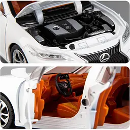 Колекційна металева модель автомобіля АвтоЕксперт Lexus ES 300h з інерцією, світлом та звуком 1:24 - мініатюра 4