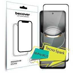 Скло захисне BeCover Tecno Spark 30 Pro (KL7) Black (713080)