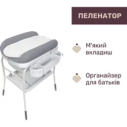 Столик для сповивання Chicco Cuddle & Bubble з ванночкою темно-сірий (79348.04.07) - мініатюра 4