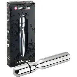 Металеве ділдо Mystim Double Dan для електростимулятора діаметр 2.5 см - мініатюра 2