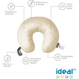 Подушка для подорожей Sonex Ideal бежева (SO102435) - мініатюра 2