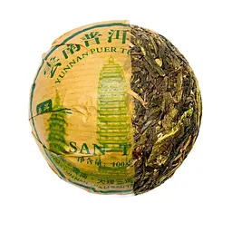Чай Jinglong Tea Factory Шен Пуер Цзин Лун Три пагоди 2020 р. - млинець, 100 г