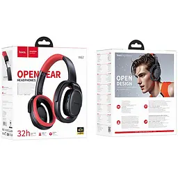 Накладні бездротові навушники Hoco W67 Rhyme Open Ear Black - мініатюра 3
