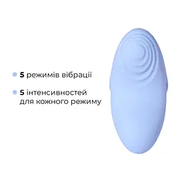 Смарт-вібратор для клітора Svakom Echo 2 Sky Blue, підігрів до 38 °C, знімна насадка на палець - мініатюра 4