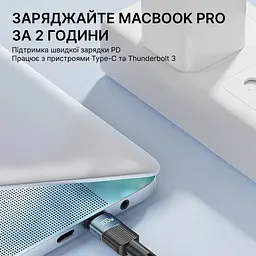 Essager 60W кабель USB-C to USB-C 1 метр (чорний) - мініатюра 8