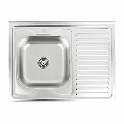 Кухонна мийка з нержавіючої сталі Platinum 8060 L декор (0,7/160 мм), Decor