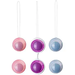 Набір вагінальних кульок LELO Beads Plus, діаметр 3,5 см, змінне навантаження 2х28, 2х37 та 2х60 г - миниатюра 2