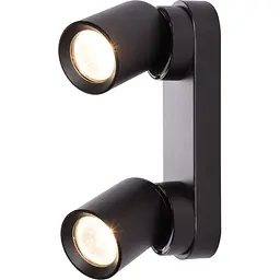 Світильник спот для ламп Eurolamp 2 х 30 Вт GU10 чорний (LH2-LED-GU10(black)new) - мініатюра 2
