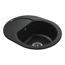Гранітна мийка Globus Lux Moraine чорний 600x470 мм А0001, Чорний - мініатюра 3