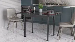 Обідній стіл-формер розкладний Берта Ferrum-decor 750x1200x900 Чорний метал ДСП Сосна Кембра 16 мм (FRD-105173) - мініатюра 10
