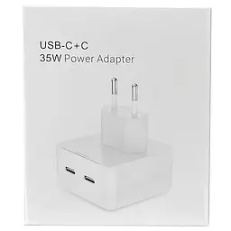 МЗП Brand_A_Class 35W Dual Mini Power Adapter for Apple (2USB-C) (AA) (box) White - мініатюра 3