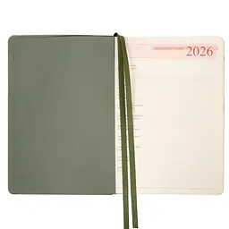 Щоденник-діловий записник А5 Leo Planner датований 2026 Boss хакі 368 сторінок (252635) - мініатюра 4