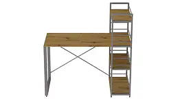 Письмовий стіл Ferrum-decor Серії Конект з етажеркою 75x120x60 сірий ДСП Дуб Артізан 16мм (FRD-104232) - мініатюра 4