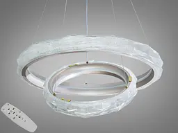 Ошатна LED-люстра Diasha MD3528/600+400CG шампань, 2 кільця, 90 Вт, 60 см, 14-20m2
