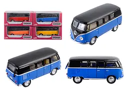 Модель автобуса Volkswagen 1962 Black Top інерційна відкриваються двері (в асортименті) KT5376W