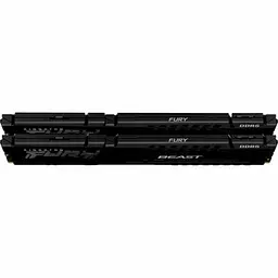Пам'ять 32Gb x 2 (64Gb Kit) DDR5, 5600MHz, Kingston Fury Beast, Black, 36-38-38, 1.25V, з радіатором (KF556C36BBEK2-64) - мініатюра 3