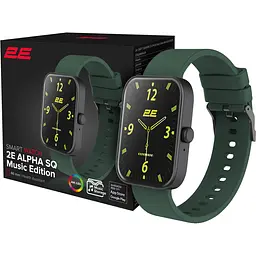 Смарт-годинник 2E Alpha SQ Music Edition 46mm Black-Green (2E-CWW40BKGN) - мініатюра 9