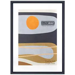 Рамка BUROMAX 30*40см А3, коричнева пластик