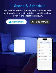 Нічник meross Smart LED Night Light, Smart Bed Light, сумісний з Apple HomeKit [Клас енергії G] - мініатюра 3